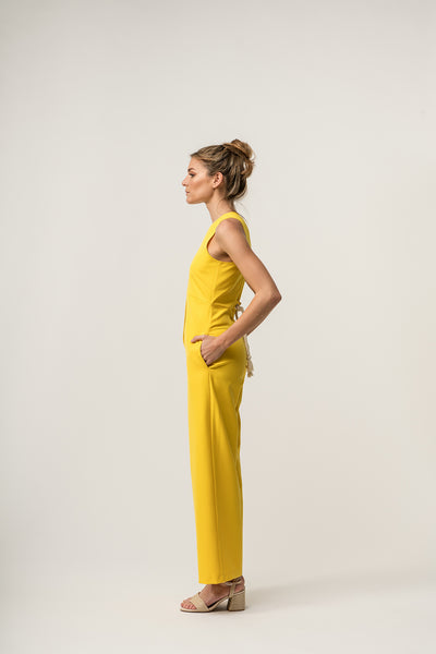 BOW Jumpsuit Yellow