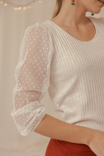 Dot Sweater natural white