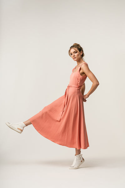 Crossed Dress Coral