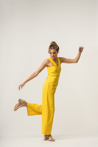 BOW Jumpsuit Yellow
